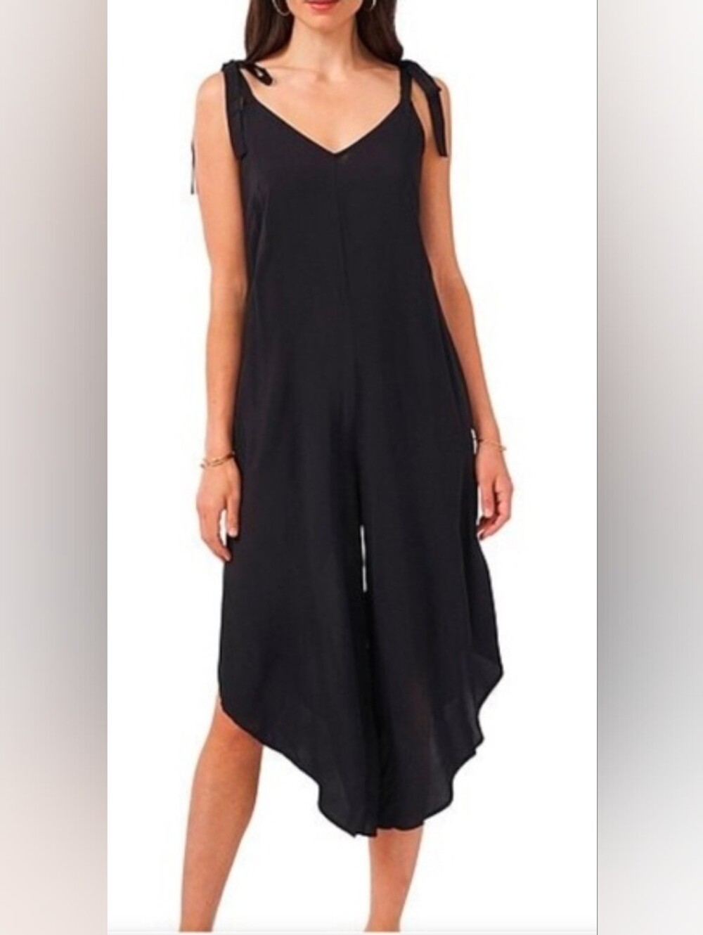 1. STATE Navy V-neck Cropped Jumpsuit, Size XS